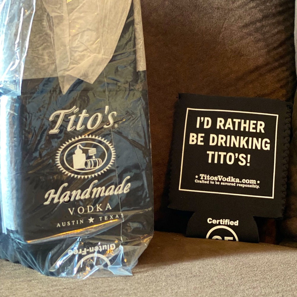 2pk Tito’s Vodka beer cooler coozie
